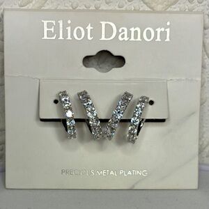 Eliot Danori Silver Sparkle Hair Clips